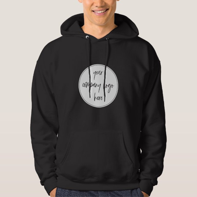 Custom Modern Minimalist Corporate Business Logo Hoodie (Front)