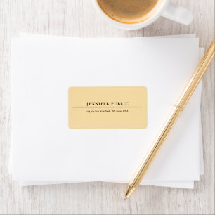 Custom Modern Minimalist Elegant Clean Gold Color Label