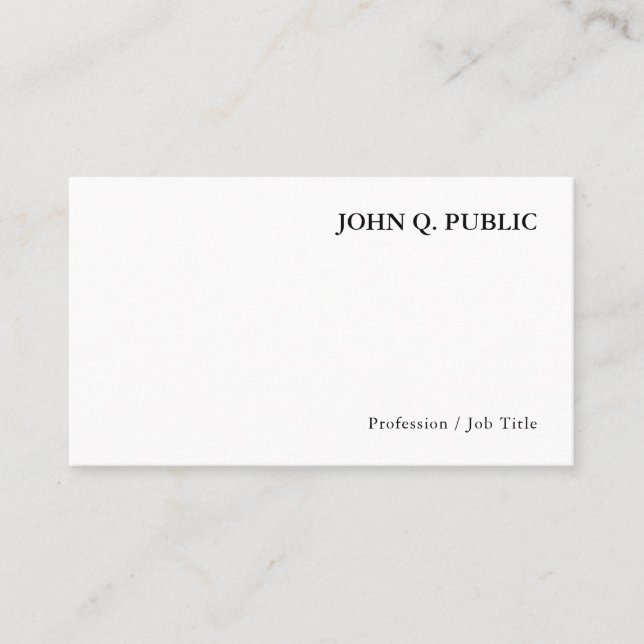 Custom Modern Minimalist Elegant Template Business Card (Front)