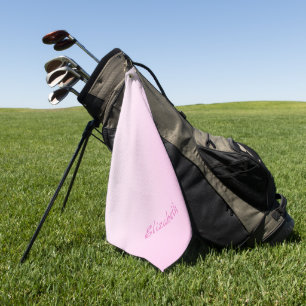 Custom Modern Minimalist Gradient Pink Ombre Golf Towel