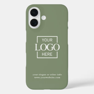 Custom Modern Minimalist Logo Business Branding iPhone 16 Case
