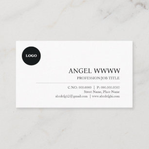 Custom Modern Minimalist Professional Plain  Business Card