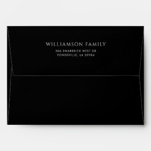 Custom Modern Minimalist Return Addressed Envelope