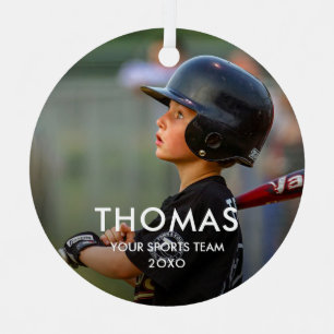 Custom Modern Minimalist Sports Photo Metal Tree Decoration