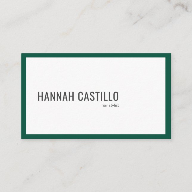 Custom Modern Minimalist Typography Business Card (Front)