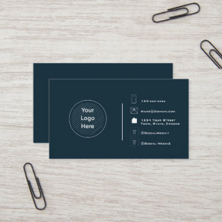 Custom Modern Minimalist Your Logo Create Your Own Business Card