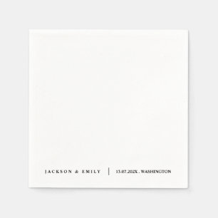 Custom Modern Minimalistic Wedding Napkin