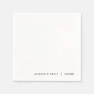 Custom Modern Minimalistic Wedding Napkin