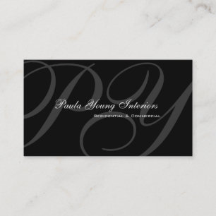 Custom Modern Monogram 2 Business Card