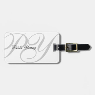Custom Modern Monogram 2 Luggage Tag