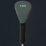Custom Modern Monogram Sports Initial  Golf Head Cover<br><div class="desc">For the stylish but understated golfer, this classic monogram style is a nice touch. Personalise it with your initials, infusing it with a touch of individuality and sophistication. With its premium materials and modern design, this head cover not only protects your clubs but also makes a bold statement on the...</div>