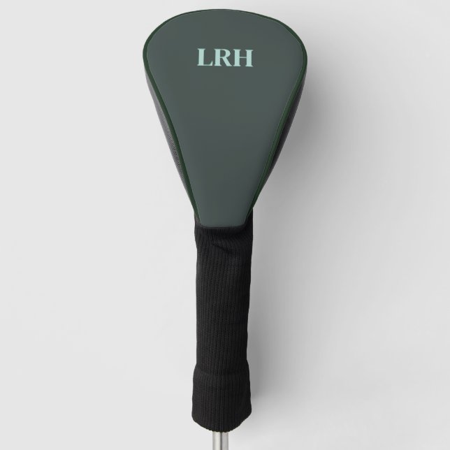 Custom Modern Monogram Sports Initial  Golf Head Cover (Front)