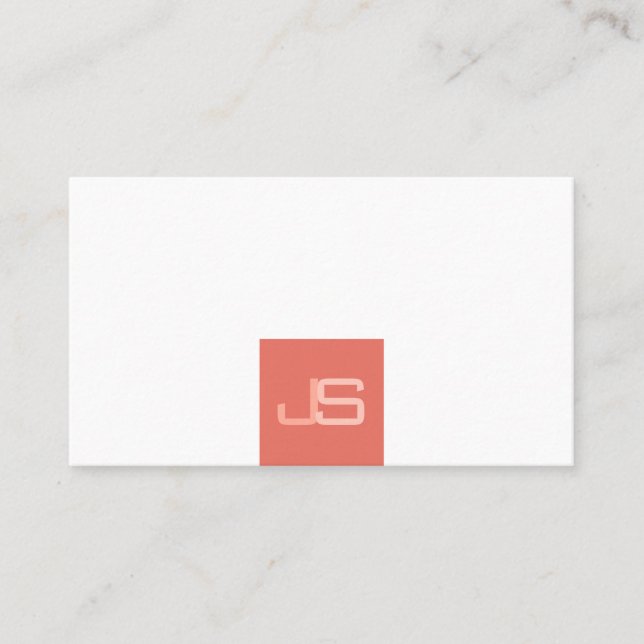 Custom Modern Monogrammed Elegant Template Business Card (Front)