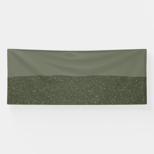 Custom Modern Moss Green Banner With Textured Base (Horizontal)