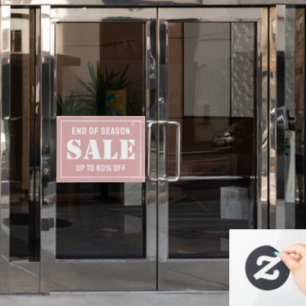 Custom Modern Pastel Pink Business Store Sale
