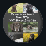 Custom modern Pet Memorial 6 Photo Collage   Magnet<br><div class="desc">Custom modern Pet Memorial 6 Photo Collage magnet</div>