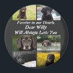 Custom modern Pet Memorial 6 Photo Collage   Magnet<br><div class="desc">Custom modern Pet Memorial 6 Photo Collage magnet</div>