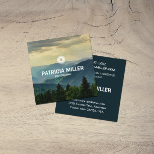 Custom Modern Photography Square Business Card
