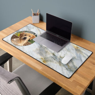 Custom Modern Picture Love Heart Paw Print Desk Mat