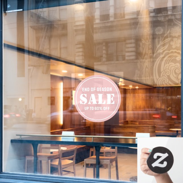 Custom Modern Pink Business Store Sale (Cafe Window)