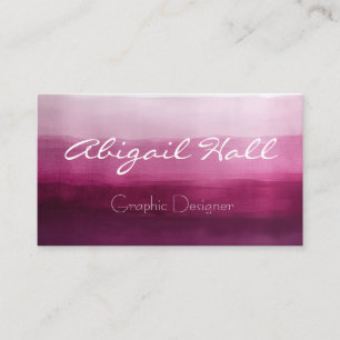 Custom Modern Pink Watercolor Business Cards