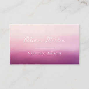 Custom Modern Pink Watercolor Business Cards