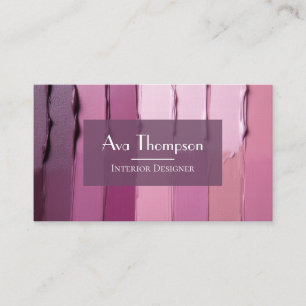 Custom Modern Pink Watercolor Business Cards