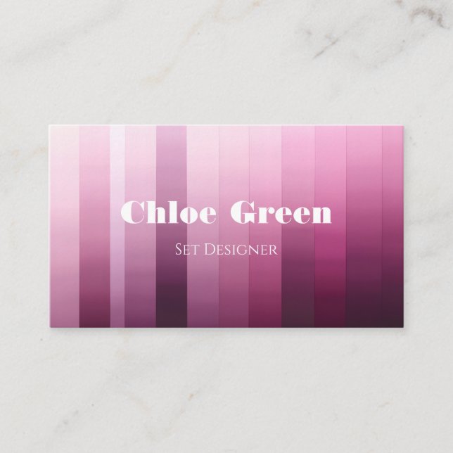 Custom  Modern Pink Watercolor Business Cards (Front)