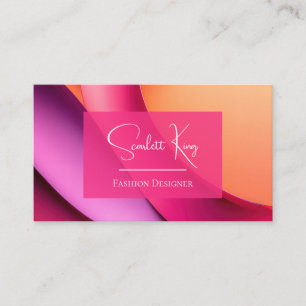 Custom Modern Pink Watercolor Business Cards