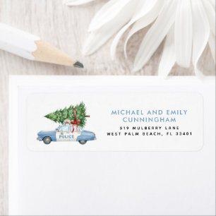 Custom Modern Police Officer Car Christmas Tree