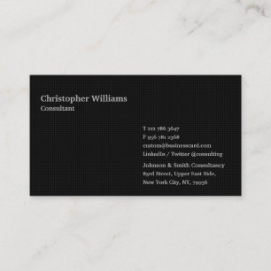 Custom Modern Professional Black Geometric Pattern Business Card