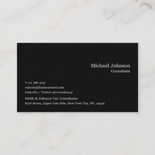 Custom Modern Professional Black Geometric Pattern Business Card