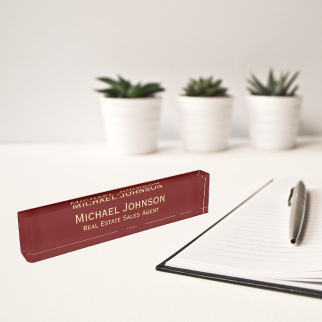 Custom Modern Professional Corporate Office Title Nameplate (Custom Modern Professional Corporate Office Title Nameplate)