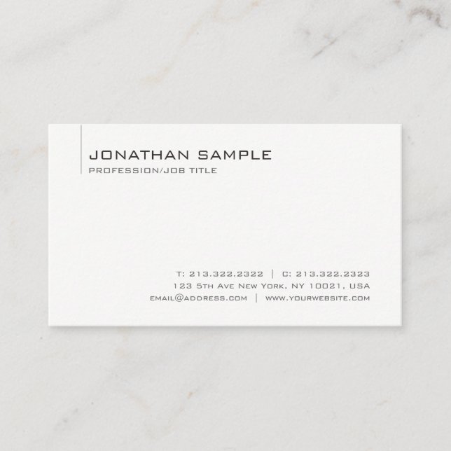 Custom Modern Professional Template Minimalist Business Card (Front)