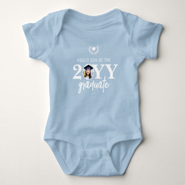 Custom Modern Proud Family of the Graduate Baby Bodysuit (Front)