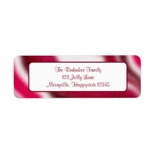 Custom Modern Red Christmas Return Address 