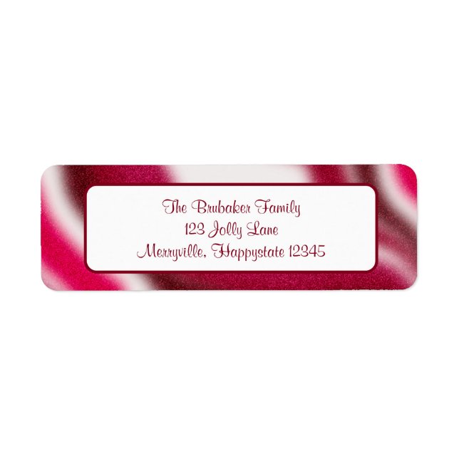 Custom Modern Red Christmas Return Address  (Front)