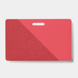 Custom Modern Red Diagonal Textured Name Badge ID Badge