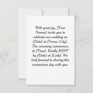 Custom Modern Romantic Wedding Floral Wedding Invitation