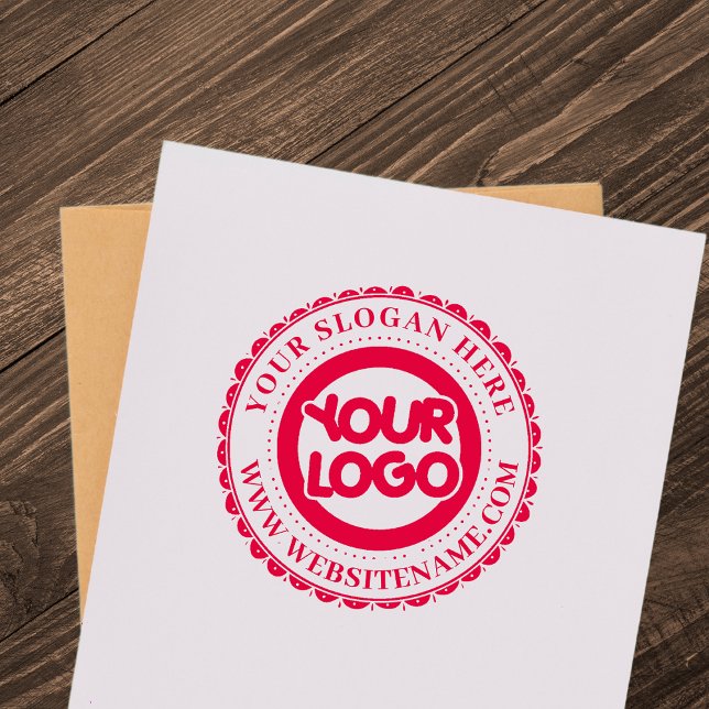 Custom Modern Round Business Logo Self-inking Stamp (Creator Uploaded)