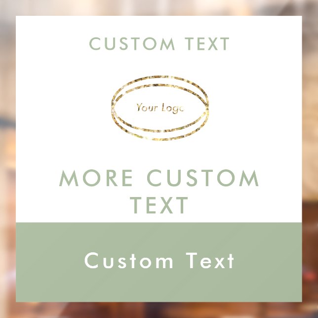 Custom Modern Sage Green Business Logo Sign (Sheet 2)