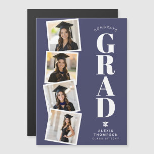 Custom Modern School College Grad Magnetic Card