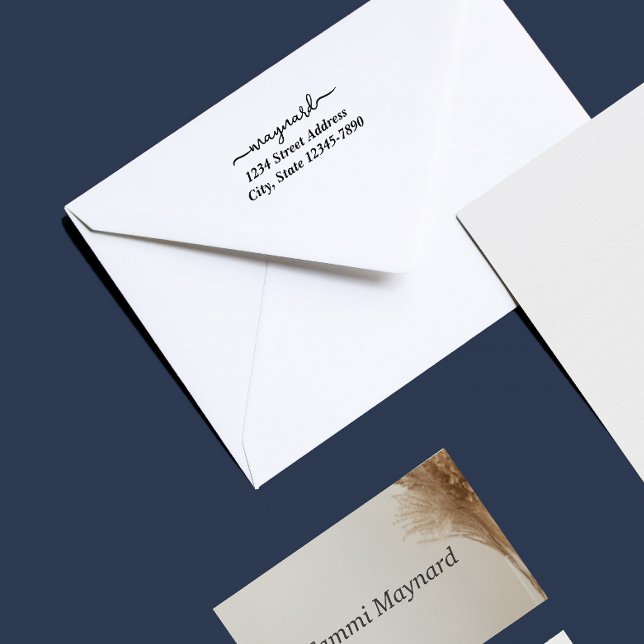 Custom Modern Script Address Stamp (Creator Uploaded)