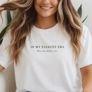 Custom Modern Script Fiancée Engaged Era Tri-Blend Shirt