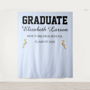 Custom Modern Senior Graduation Party Backdrop  Tapestry