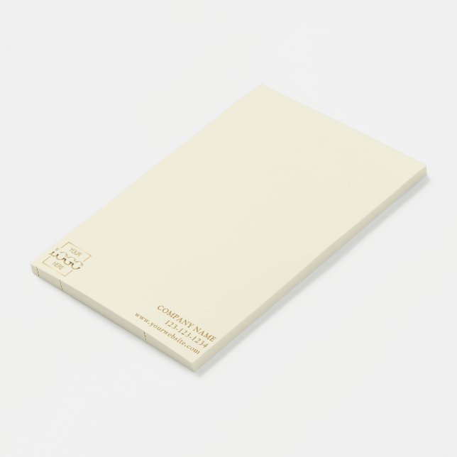 Custom Modern Simple Business Logo Professional  Post-it Notes (Angled)