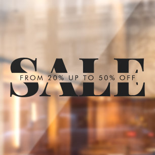 Custom Modern Simple Business Window Sale Sign