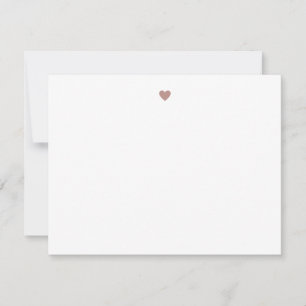 Custom Modern Simple Dusty Rose Heart Card