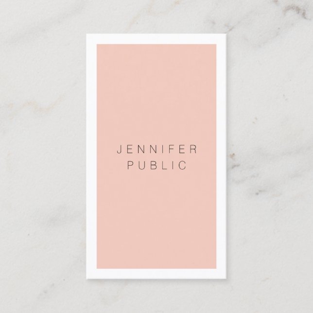 Custom Modern Simple Elegant Minimalist Template Business Card (Front)