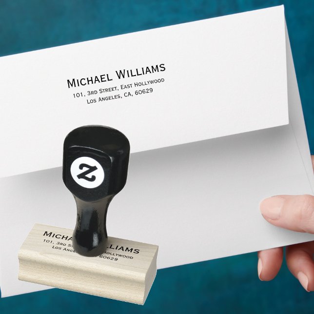 Custom Modern Simple Name Return Address Business Rubber Stamp (Custom Modern Simple Name Return Address Business Rubber Stamp)